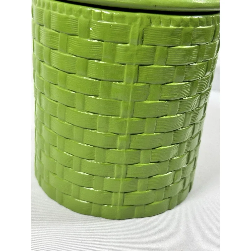 Vintage Fruit Basket Themed Decorative Ceramic Jar with Lid‎